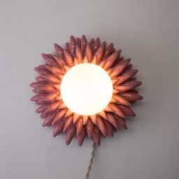 Handmade Ceramic Porcupine Sconce Pink Wall/Table Lamp - thumbnail 3