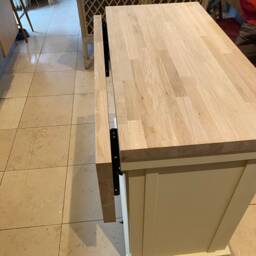 Oak Top Kitchen Island With Breakfast Bar, Custom Farrow & Ball Finish - thumbnail 4