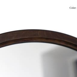 Large Round Mirror Wall Wood Farmhouse Decor Circle Art Deco Hanging - thumbnail 3