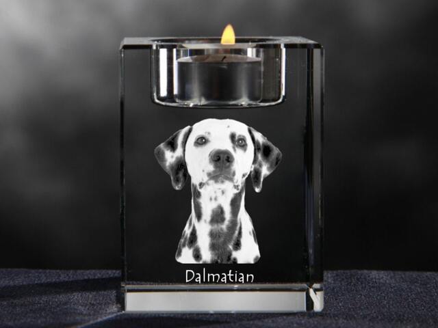 Dalmatian, Crystal Candlestick With Dog, Souvenir, Decoration, Limited Edition, Collection - image 1