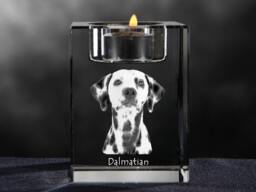 Dalmatian, Crystal Candlestick With Dog, Souvenir, Decoration, Limited Edition, Collection - thumbnail 1