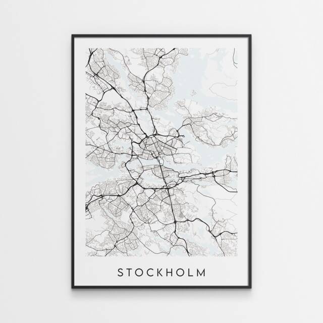 stockholm Map Print - Minimal Poster Art Sweden - image 1