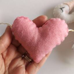 Swan Nursery Decor/Accessories. Girls Garland, Room Accessories, Baby Shower Gift, Swan Heart Felt Swan - thumbnail 3