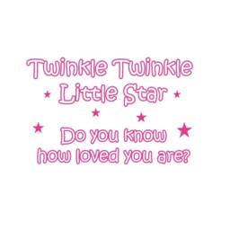 Nursery Wall Decal - Twinkle Little Star Do You Know How Loved Are? Baby's Room Quote Sticker Vwaq 1580 - Hot Pink - thumbnail 2