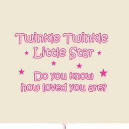 Nursery Wall Decal - Twinkle Little Star Do You Know How Loved Are? Baby's Room Quote Sticker Vwaq 1580 - Hot Pink
