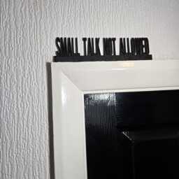 Small Talk Not Allowed Door Topper, Sarcastic Wall Sign, Introvert Home Decor, Funny Entryway Accent, Quirky Gift For Anti-Social People - thumbnail 2