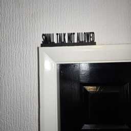 Small Talk Not Allowed Door Topper, Sarcastic Wall Sign, Introvert Home Decor, Funny Entryway Accent, Quirky Gift For Anti-Social People - thumbnail 3