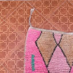 Colored Wool Moroccan Runner Rug Boho Entryway Hallway Rug - 2.1 X 10.2 Ft - thumbnail 4