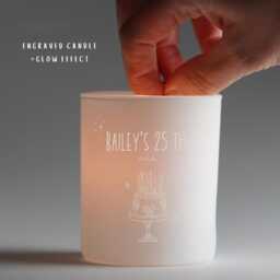 Personalised Birthday Candle - Engraved Soy Wax Gift - thumbnail 3