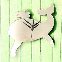 Whale Shaped Clocks - Custom Colours & Woods, Sizes & Personalised Engraving Option - thumbnail 4