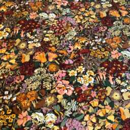 Liberty Cottage Garden Floral Cotton Cushion Cover - Mid 70S Throw Pillow - thumbnail 3