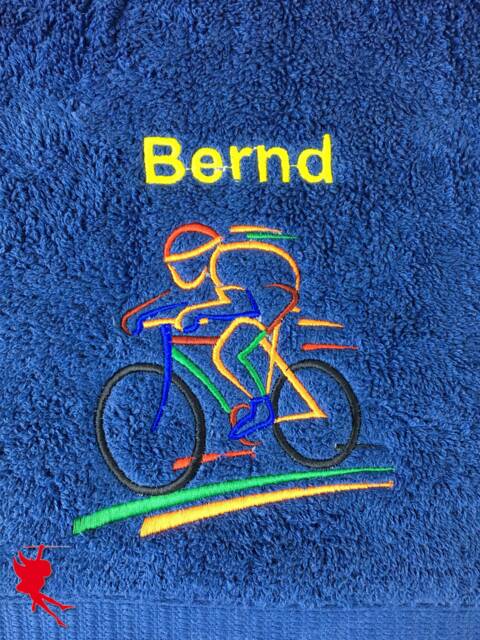 Cycling Personalised Embroidered Towels - image 1