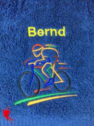 Cycling Personalised Embroidered Towels - thumbnail 1