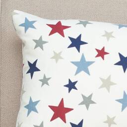 Red & Blue Star Boudoir Cushion. Superstar Constellation Print Design - Perfect For Kids Rooms. 17x12 - thumbnail 3