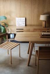 Dining Table in Solid Oak Modern Mid Century Scandinavian - thumbnail 1