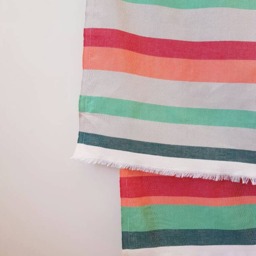 stripe Beach Blanket - Big Towel Camping Throw Natural Bath Sheet Festival Summer Sarong Multicolor Cotton - thumbnail 3