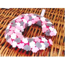 Personalised Felt Flower Covered Hanging Initial. With Pink, White & Grey Flowers. Perfect For A Floral Theme, Nursery, Girls Room, Gift - thumbnail 3