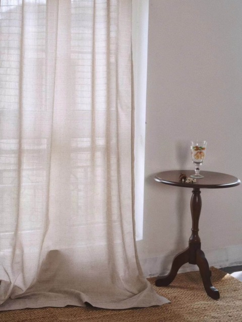 Lam Linen Sheer Curtain, 8 Colors, Airy Natural Curtain For Bedroom Livingroom, Custom Drapes, 1Pc - image 1