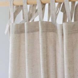 Lam Linen Sheer Curtain, 8 Colors, Airy Natural Curtain For Bedroom Livingroom, Custom Drapes, 1Pc - thumbnail 3