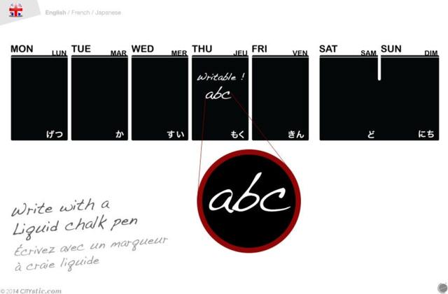 Weekly Calendar Wall Decal Multilingual Planner With Liquid Chalk Pen - image 1