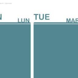 Weekly Calendar Wall Decal Multilingual Planner With Liquid Chalk Pen - thumbnail 3