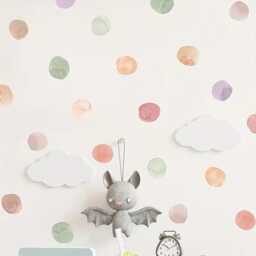 Watercolour Polka Dots Nursery Wall Stickers - thumbnail 3