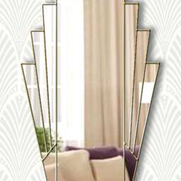 Minerva Original Handcrafted Fan Art Deco Wall Mirror - thumbnail 3