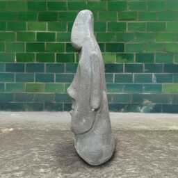 Concrete Moai Statue Stone Front Door Figurine Easter Island Man Head Sculpture Outdoor Yard Art Polynesian Style Decor Garden Ornament - thumbnail 3