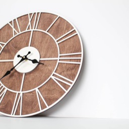 Roman Numeral Wooden Wall Clock 15.7 - thumbnail 4