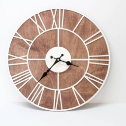 Roman Numeral Wooden Wall Clock 15.7 - thumbnail 3