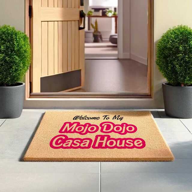 Welcome To My House, Fandom Door Mat, Tv/Film Doormat, Mojo Dojo, Fun Home Accessory, Movie Inspired Rug, Meme Decor, Doormat Funny - image 1