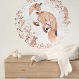 Fox in Fall Leaves Wall Decal Removable Nursery Decor - thumbnail 3