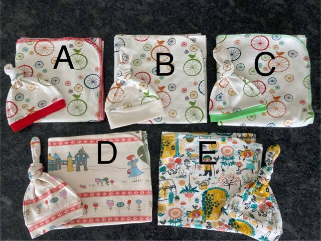 Sale Were 42 Dollars. Organic Baby Blanket & Newborn Hat Sets. Take Home. Shower Gift. Photo Prop. Set - image 1