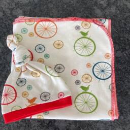 Sale Were 42 Dollars. Organic Baby Blanket & Newborn Hat Sets. Take Home. Shower Gift. Photo Prop. Set - thumbnail 2