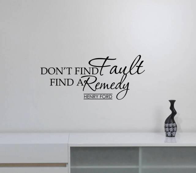 Don't Find Fault Henry Ford Quote Wall Decal Vinyl Sticker Lettering Business Industry Education Motivational Art Office Decor Poster Hfq1 - image 1