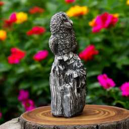 Concrete Owl Statue On Tree Branch Stone Garden Bird Figurine Cement Wildlife Sculpture Outdoor Yard Ornament Gift For Lover - thumbnail 2