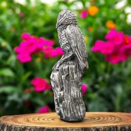 Concrete Owl Statue On Tree Branch Stone Garden Bird Figurine Cement Wildlife Sculpture Outdoor Yard Ornament Gift For Lover - thumbnail 3