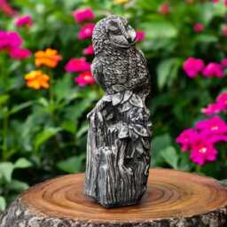 Concrete Owl Statue On Tree Branch Stone Garden Bird Figurine Cement Wildlife Sculpture Outdoor Yard Ornament Gift For Lover - thumbnail 4