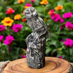 Concrete Owl Statue On Tree Branch Stone Garden Bird Figurine Cement Wildlife Sculpture Outdoor Yard Ornament Gift For Lover - thumbnail 1