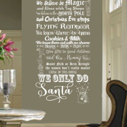 In This House We Only Do Santa Customizable Believe Christmas Wall Decal Living Room Holiday Decorations Jesus Sign Christmas Ornaments Diy - thumbnail 2