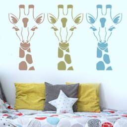Giraffe Face Nursery Stencil Reusable Wall Decor Painting Craft - thumbnail 1