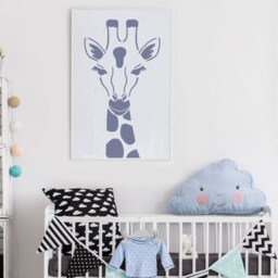 Giraffe Face Nursery Stencil Reusable Wall Decor Painting Craft - thumbnail 2