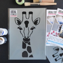 Giraffe Face Nursery Stencil Reusable Wall Decor Painting Craft - thumbnail 3