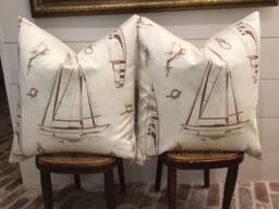 "Scalamandre Beautiful - Indoor Outdoor Cover in ""Maritime"