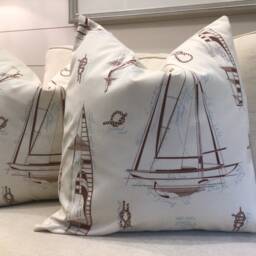 "Scalamandre Beautiful - Indoor Outdoor Cover in ""Maritime" - thumbnail 2