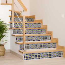 Mexican Tiles Decals Bathroom Stickers Blue Design Shower Decals Mirror Murals For Walls Kitchen Diy Home Decor H12 - thumbnail 2