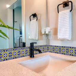 Mexican Tiles Decals Bathroom Stickers Blue Design Shower Decals Mirror Murals For Walls Kitchen Diy Home Decor H12 - thumbnail 3