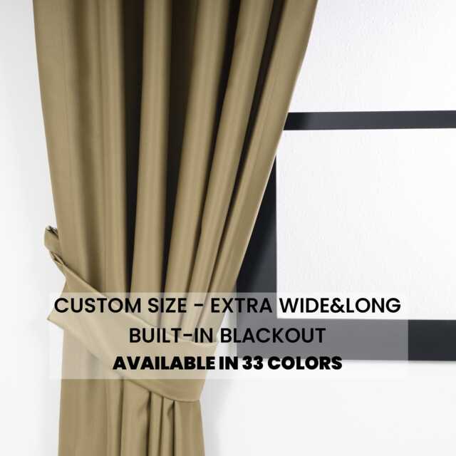 Custom Olive Blackout Curtain Modern Panel Drape, Pinch Pleat Option - image 1