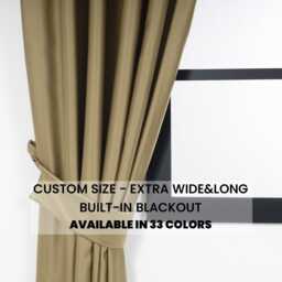 Custom Olive Blackout Curtain Modern Panel Drape, Pinch Pleat Option