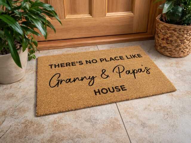 Unique Grandparent Mat - Custom Welcome Sign Elegant Scripted Family D??cor - image 1